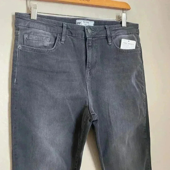 Free People High Rise Straight Frayed Crop Jean - Picture 8 of 13